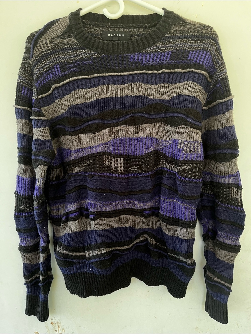Grunge alt emo goth knit sweatshirt pacsun size small